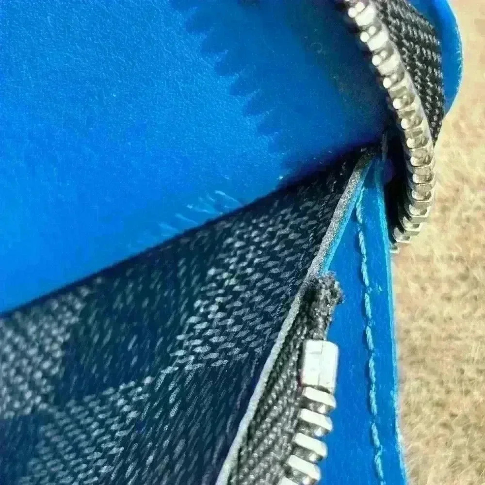 LOUIS VUITTON Damier Graphite Blue Vasco Zippy Wallet- full inclusion - box. Bag - Picture 11 of 16
